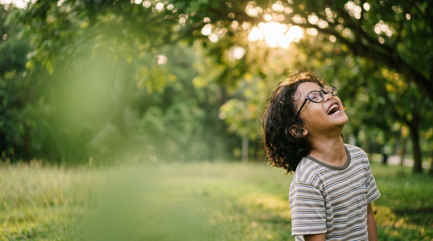 Child enjoying time outdoors
